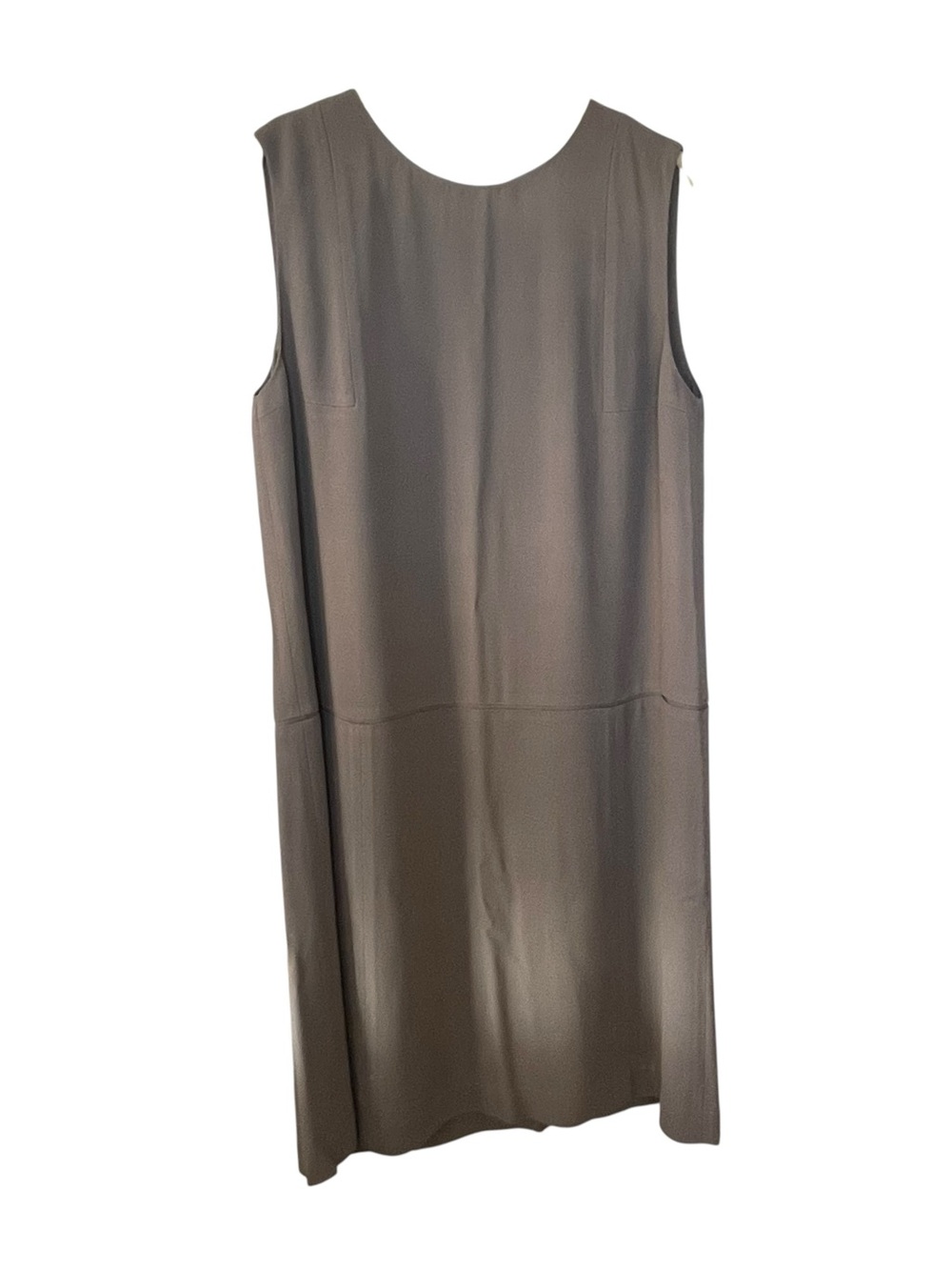 Lafayette 148 New York Sleeveless Shift Dress Taupe 8 Office Minimalist Classic